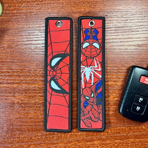 Portachiavi spiderman ricamato - spiderman,