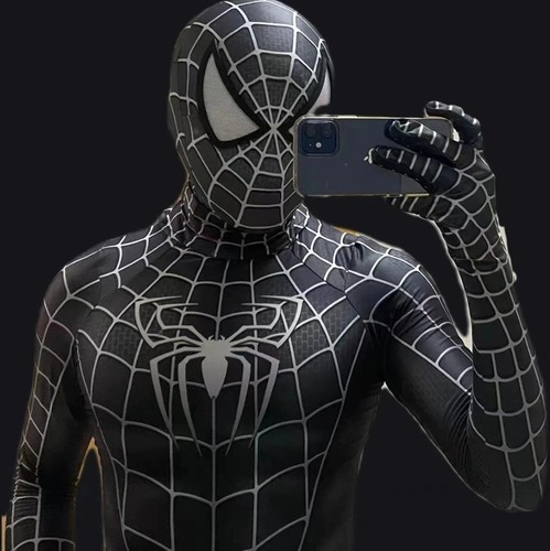 Costume spiderman nero tuta - nero,